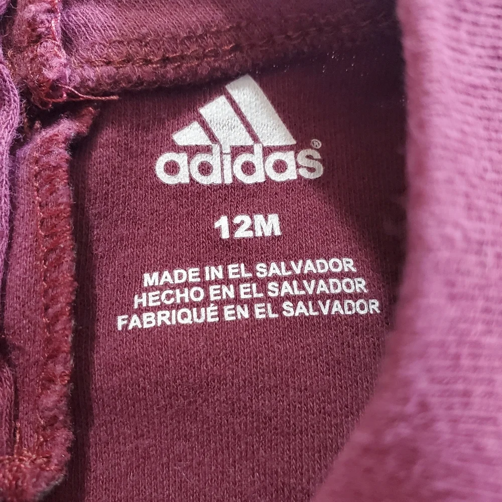 K1401 * Adidas Boys Arizona State Sun Devils Bodysuit Burgundy Size 12M